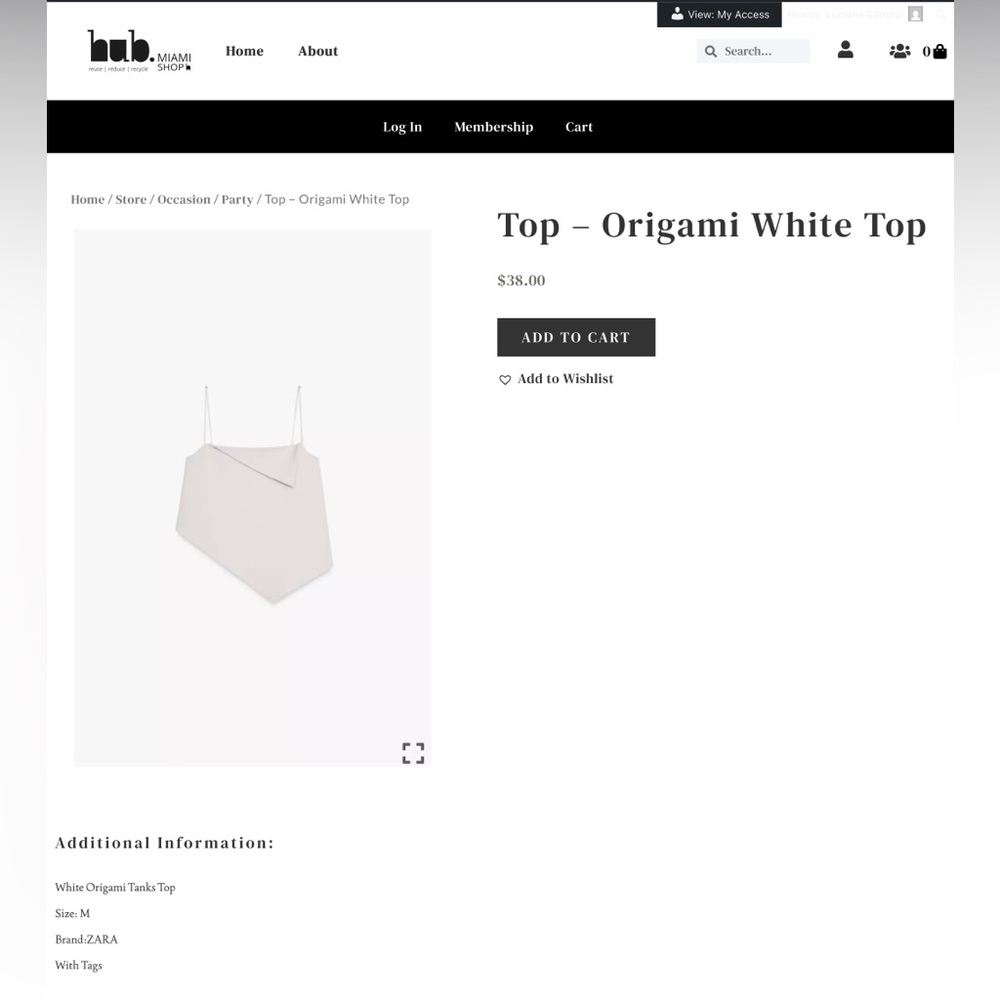 ZARA Elegant White Camisole